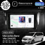 Магнітола Mercedes-Benz Vito (W639) (2003-2015) [кути на штатній - прямі] DUDU 5 9.5" QLED, 4/32, 361