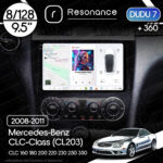 Магнітола Mercedes-Benz CLC-Class (CL203) CLC 160 180 200 220 230 250 350 (2008-2011) DUDU 7 9.5" 2K QLED, 8/128, 360