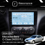 Магнітола Mercedes-Benz C-Class (W203 FL) C160 C180 C200 C230 C280 C350 (2004-2007) Resonance Ultra T100 2/32, 9" IPS (CarPlay) - Зображення 6