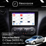 Магнітола Mercedes-Benz C-Class (W203 FL) C160 C180 C200 C230 C280 C350 (2004-2007) Resonance Ultra T100 2/32, 9" IPS (CarPlay) - Зображення 8