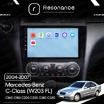 Магнітола Mercedes-Benz C-Class (W203 FL) C160 C180 C200 C230 C280 C350 (2004-2007) Resonance Ultra T100 2/32, 9" IPS (CarPlay) - Зображення 10
