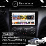 Магнітола Mercedes-Benz CLK-Class (W209 FL) CLK 200 240 280 320 350 500 63 AMG (2004-2010) Resonance Ultra M2 2/32, 9" QLED - Зображення 5