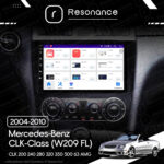 Магнітола Mercedes-Benz CLK-Class (W209 FL) CLK 200 240 280 320 350 500 63 AMG (2004-2010) Resonance Ultra M2 2/32, 9" QLED - Зображення 9