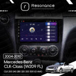 Магнітола Mercedes-Benz CLK-Class (W209 FL) CLK 200 240 280 320 350 500 63 AMG (2004-2010) Resonance Ultra M2 2/32, 9" QLED - Зображення 8