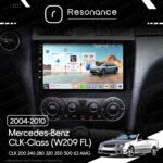 Магнітола Mercedes-Benz CLK-Class (W209 FL) CLK 200 240 280 320 350 500 63 AMG (2004-2010) Resonance Ultra M2 2/32, 9" QLED - Зображення 10