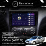 Магнітола Mercedes-Benz C-Class (W203 FL) C160 C180 C200 C230 C280 C350 (2004-2007) Resonance Ultra M2 2/32, 9.5" 2K QLED - Зображення 7