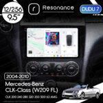 Магнітола Mercedes-Benz CLK-Class (W209 FL) CLK 200 240 280 320 350 500 63 AMG (2004-2010) DUDU 7 9.5" 2K QLED, 12/256