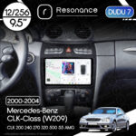 Магнітола Mercedes-Benz CLK-Class (W209) CLK 200 240 270 320 500 55 AMG (2000-2004) DUDU 7 9.5" 2K QLED, 12/256