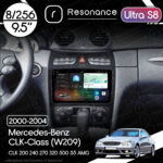 Магнітола Mercedes-Benz CLK-Class (W209) CLK 200 240 270 320 500 55 AMG (2000-2004) Resonance Ultra S8 (7870) 8/256, 9.5" 2K QLED,