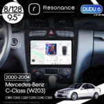 Магнітола Mercedes-Benz C-Class (W203) C180 С200 C220 С230 С240 С320 (2000-2004) DUDU 6 9.5" 2K QLED, 8/128