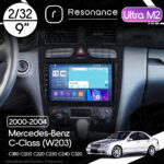 Магнітола Mercedes-Benz C-Class (W203) C180 С200 C220 С230 С240 С320 (2000-2004) Resonance Ultra M2 2/32, 9" QLED