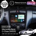 Магнітола Mercedes-Benz C-Class (W203) C180 С200 C220 С230 С240 С320 (2000-2004) Resonance Ultra S8 (7870) 8/256, 9.5" 2K QLED,