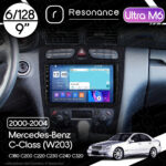 Магнітола Mercedes-Benz C-Class (W203) C180 С200 C220 С230 С240 С320 (2000-2004) Resonance Ultra M6 (7862) 6/128, 9" QLED, 360