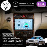 Магнітола Mercedes-Benz CLK-Class (W209) CLK 200 240 270 320 500 55 AMG (2000-2004) [Brown] Resonance Ultra T100 2/32, 9" IPS