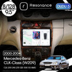 Магнітола Mercedes-Benz CLK-Class (W209) CLK 200 240 270 320 500 55 AMG (2000-2004) [Brown] DUDU 5 9.5" QLED, 8/128