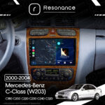 Магнітола Mercedes-Benz C-Class (W203) C180 С200 C220 С230 С240 С320 (2000-2004) [Brown] Resonance Ultra M2 2/32, 9" QLED - Зображення 7