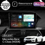 Магнітола Mercedes-Benz C-Class (W204) (2011-2015) Resonance Ultra S12 (7870) 12/256, 9" 2K QLED, 360