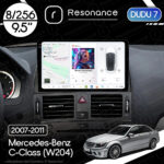 Магнітола Mercedes-Benz C-Class (W204) (2007-2011) [Black] DUDU 7 9.5" 2K QLED, 8/256