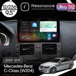 Магнітола Mercedes-Benz C-Class (W204) (2007-2011) [Brown] Resonance Ultra S12 (7870) 12/256, 9.5" 2K QLED, 360