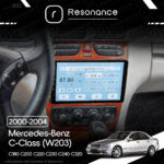 Магнітола Mercedes-Benz C-Class (W203) C180 С200 C220 С230 С240 С320 (2000-2004) Resonance Ultra T100 2/32, 9" IPS (CarPlay) - Зображення 7