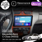 Магнітола Mercedes-Benz C-Class (W203) C180 С200 C220 С230 С240 С320 (2000-2004) Resonance Ultra M2 2/32, 9" QLED