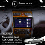 Магнітола Mercedes-Benz CLK-Class (W209) CLK 200 240 270 320 500 55 AMG (2001-2006) Resonance Ultra M4 4/32, 9" QLED - Зображення 9