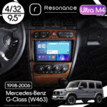 Магнітола Mercedes-Benz G-Class (W463) (1998-2006) Resonance Ultra M4 4/32, 9.5" 2K QLED