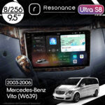 Магнітола Mercedes-Benz Vito (W639) (2003-2006) [кути на штатній - закруглені] Resonance Ultra S8 (7870) 8/256, 9.5" 2K QLED, 360