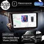 Магнітола Mercedes-Benz Viano (W639) (2003-2006) [кути на штатній - закруглені] DUDU 5 9.5" QLED, 8/128