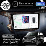 Магнітола Mercedes-Benz Viano (W639) (2003-2006) [кути на штатній - закруглені] DUDU 5 9.5" QLED, 8/128, 360