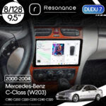 Магнітола Mercedes-Benz C-Class (W203) C180 С200 C220 С230 С240 С320 (2000-2004) DUDU 7 9.5" 2K QLED, 8/128
