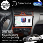 Магнітола Mercedes-Benz C-Class (W203) C180 С200 C220 С230 С240 С320 (2000-2004) DUDU 7 9.5" 2K QLED, 12/256