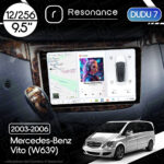 Магнітола Mercedes-Benz Vito (W639) (2003-2006) [кути на штатній - закруглені] DUDU 7 9.5" 2K QLED, 12/256