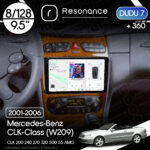 Магнітола Mercedes-Benz CLK-Class (W209) CLK 200 240 270 320 500 55 AMG (2001-2006) DUDU 7 9.5" 2K QLED, 8/128, 360