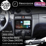 Магнітола Mercedes-Benz CLK-Class (W209) [Для 2-дверних авто] (2002-2006) Resonance Ultra S6 (7870) 6/128, 9" 2K QLED, 360