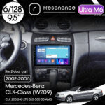 Магнітола Mercedes-Benz CLK-Class (W209) [Для 2-дверних авто] (2002-2006) Resonance Ultra M6 (7862) 6/128, 9" 2K QLED, 360