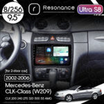 Магнітола Mercedes-Benz CLK-Class (W209) [Для 2-дверних авто] (2002-2006) Resonance Ultra S8 (7870) 8/256, 9" 2K QLED, 360
