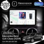 Магнітола Mercedes-Benz GLK-Class (X204 FL) (2012-2015) DUDU 7 9.5" 2K QLED, 6/64