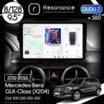 Магнітола Mercedes-Benz GLK-Class (X204 FL) (2012-2015) DUDU 7 9.5" 2K QLED, 8/128, 360