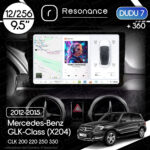 Магнітола Mercedes-Benz GLK-Class (X204 FL) (2012-2015) DUDU 7 9.5" 2K QLED, 12/256, 360