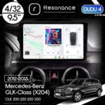 Магнітола Mercedes-Benz GLK-Class (X204 FL) (2012-2015) DUDU 4 9.5" QLED, 4/32