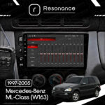 Магнітола Mercedes-Benz ML-Class (W163) (1997-2005) [Кондиціонер, Black] Resonance Ultra T100 2/32, 9" IPS (CarPlay) - Зображення 8