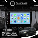 Магнітола Mercedes-Benz ML-Class (W163) (1997-2005) [Кондиціонер, Black] Resonance Ultra T100 2/32, 9" IPS (CarPlay) - Зображення 10