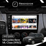 Магнітола Mercedes-Benz ML-Class (W163) (1997-2005) [Кондиціонер, Black] Resonance Ultra M2 2/32, 9" QLED - Зображення 6