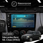 Магнітола Mercedes-Benz ML-Class (W163) (1997-2005) [Кондиціонер, Black] Resonance Ultra M2 2/32, 9" QLED - Зображення 8