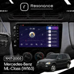 Магнітола Mercedes-Benz ML-Class (W163) (1997-2005) [Кондиціонер, Black] Resonance Ultra M2 2/32, 9" QLED - Зображення 9