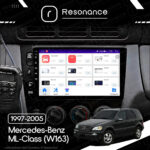 Магнітола Mercedes-Benz ML-Class (W163) (1997-2005) [Кондиціонер, Black] Resonance Ultra M2 2/32, 9" QLED - Зображення 10