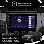 Магнітола Mercedes-Benz ML-Class (W163) (1997-2005) [Кондиціонер, Black] Resonance Ultra M2 2/32, 9.5" 2K QLED - Зображення 8