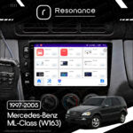 Магнітола Mercedes-Benz ML-Class (W163) (1997-2005) [Кондиціонер, Black] Resonance Ultra M2 2/32, 9.5" 2K QLED - Зображення 10