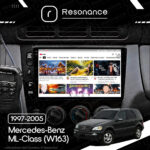 Магнітола Mercedes-Benz ML-Class (W163) (1997-2005) [Кондиціонер, Black] Resonance Ultra M4 4/32, 9.5" 2K QLED - Зображення 6